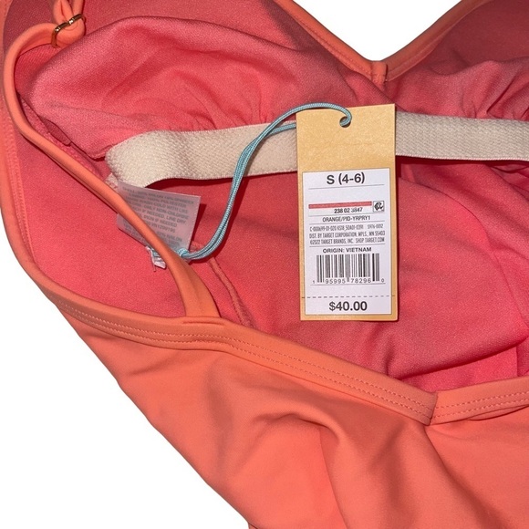 Kona Sol V-Neck Over the Shoulder High Leg One Piece Swimsuit | SMALL 4-6 | NWT - Picture 6 of 6